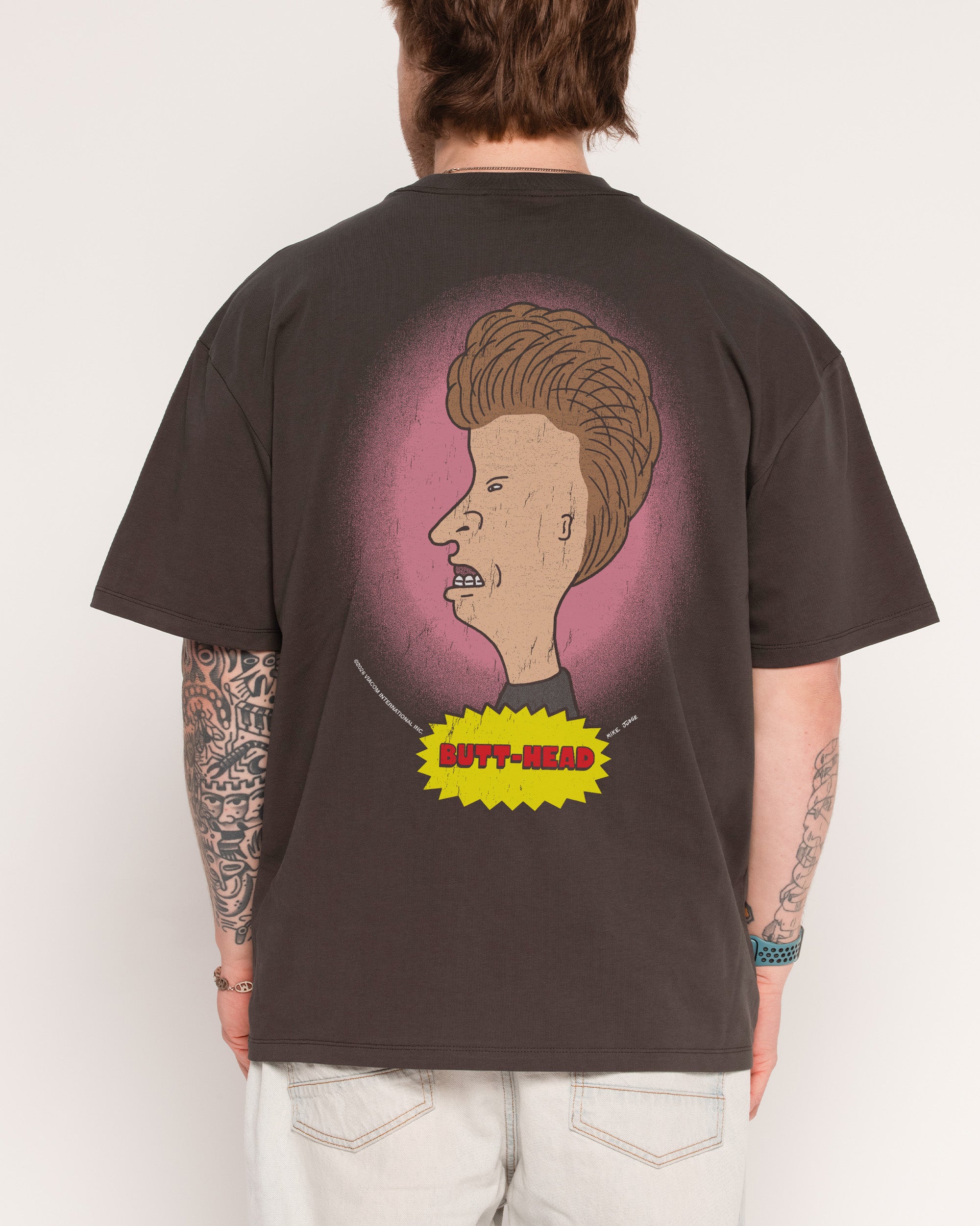 Face Off Charcoal Oversized Tee