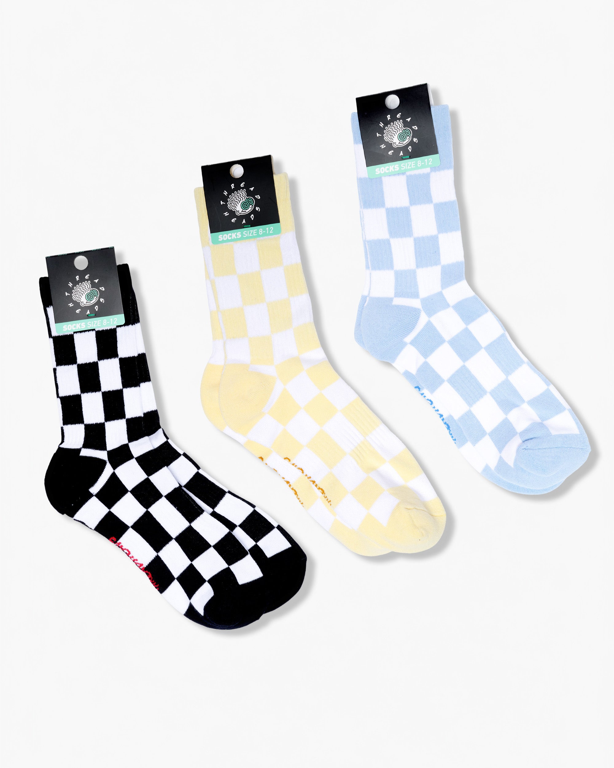 Check Pattern 3-Pack Socks