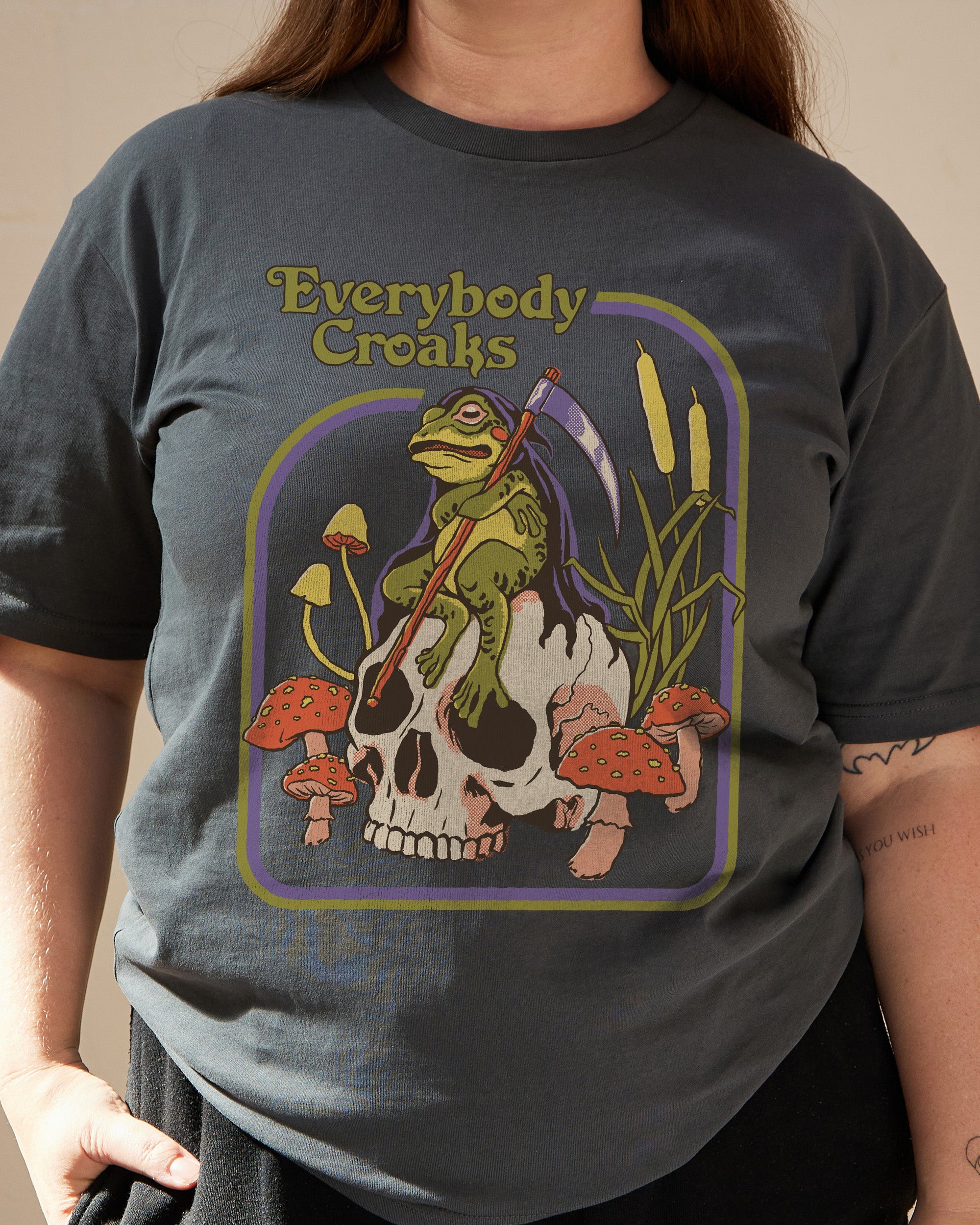 Everybody Croaks T-Shirt Australia Online Charcoal
