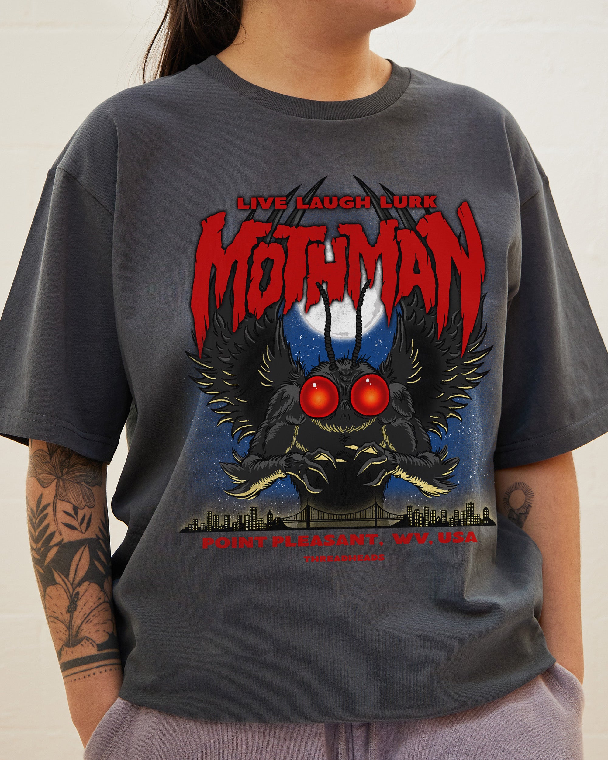 Mothman - Live Laugh Lurk T-Shirt Australia Online