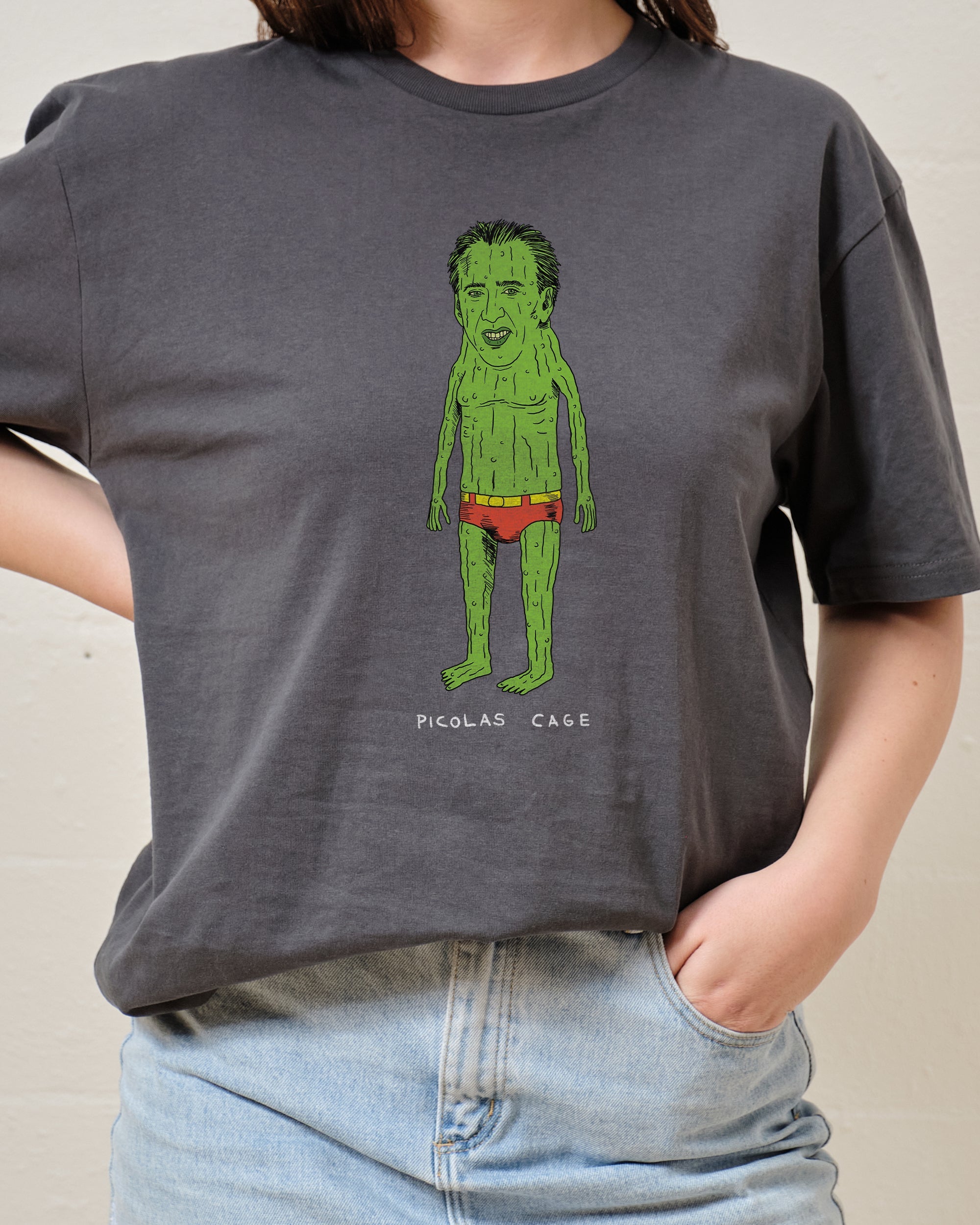 Picolas Cage T-Shirt Australia Online Coal