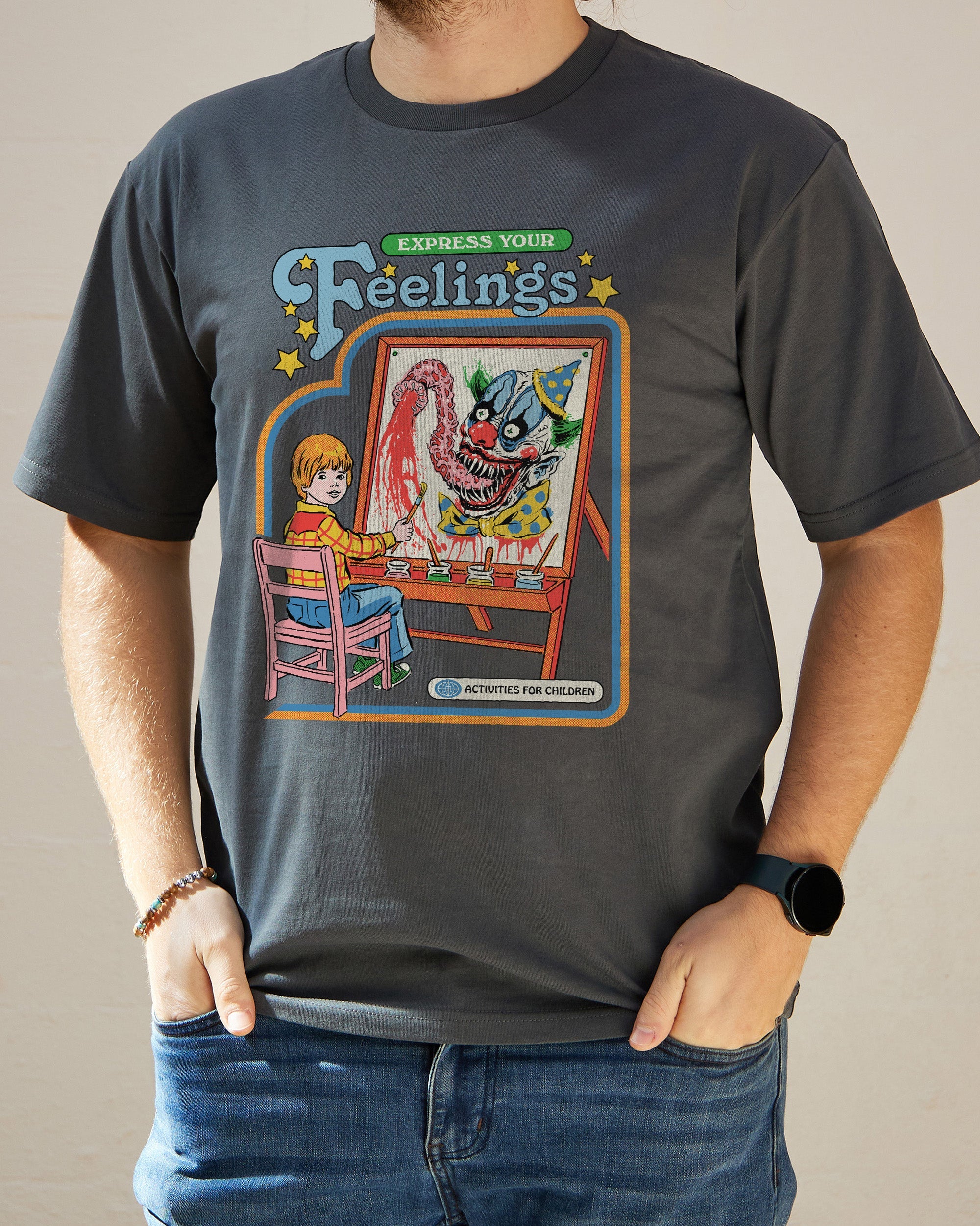 Express Your Feelings T-Shirt Australia Online Charcoal