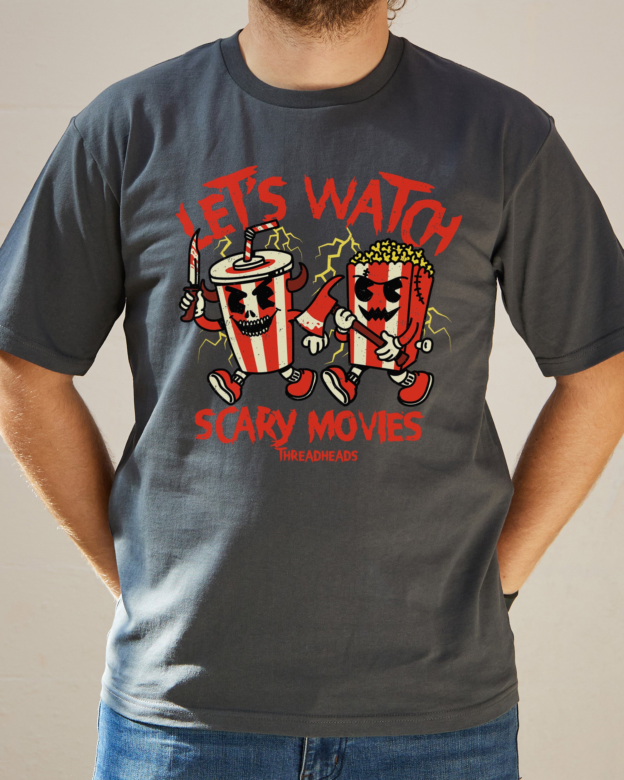 Let's Watch Scary Movies T-Shirt Australia Online