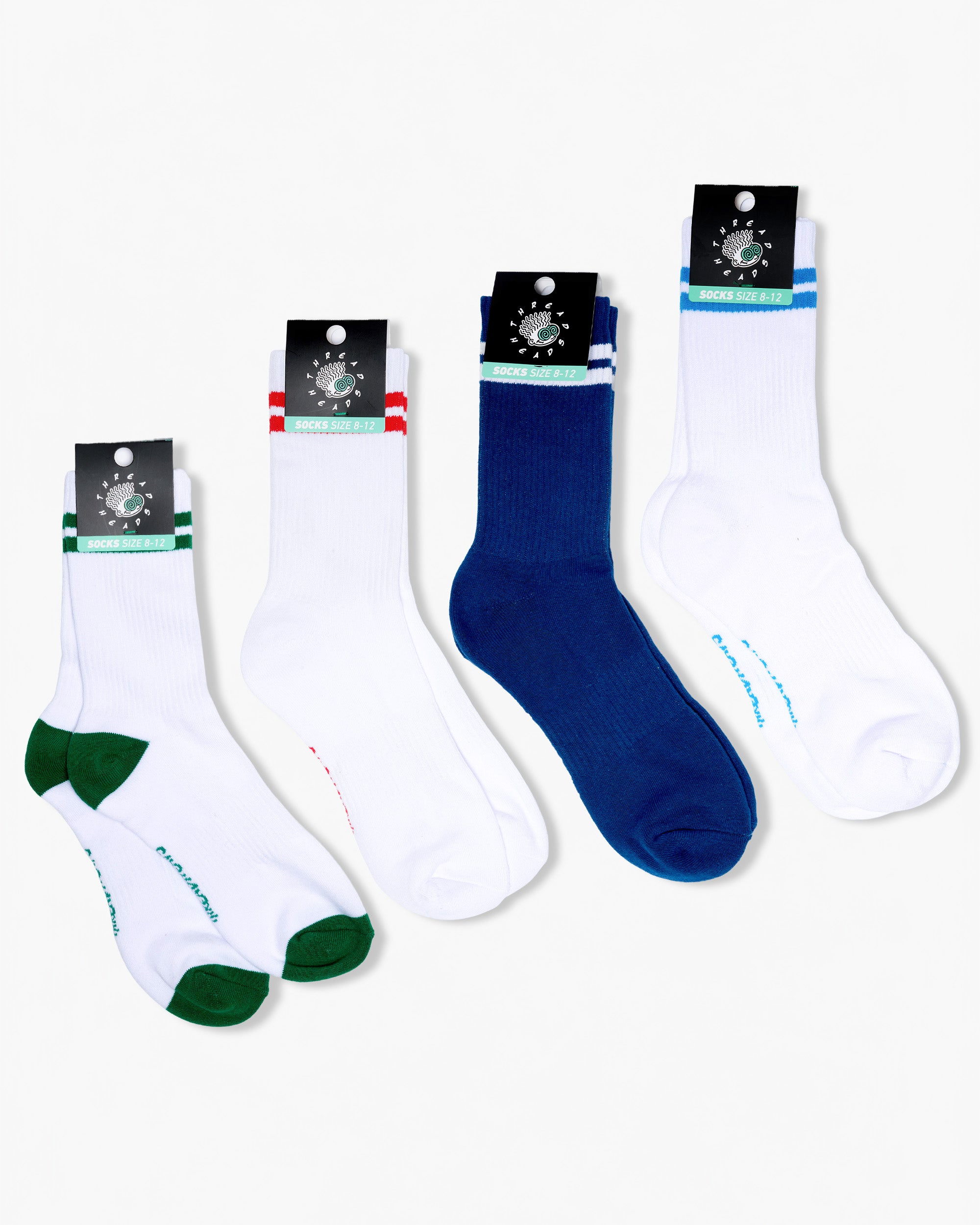 Collegiate Stripe 4-Pack Socks