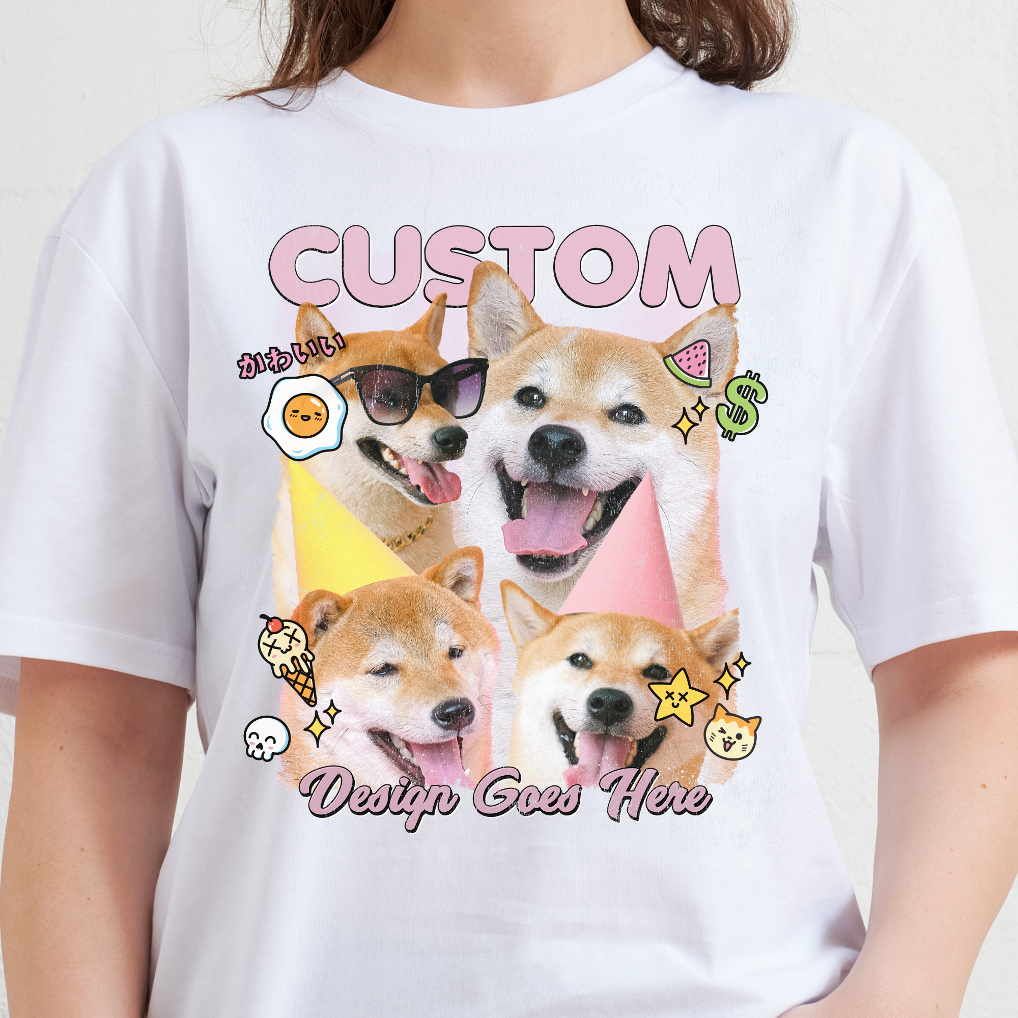 Kawaii Shiba Dog Custom Tee