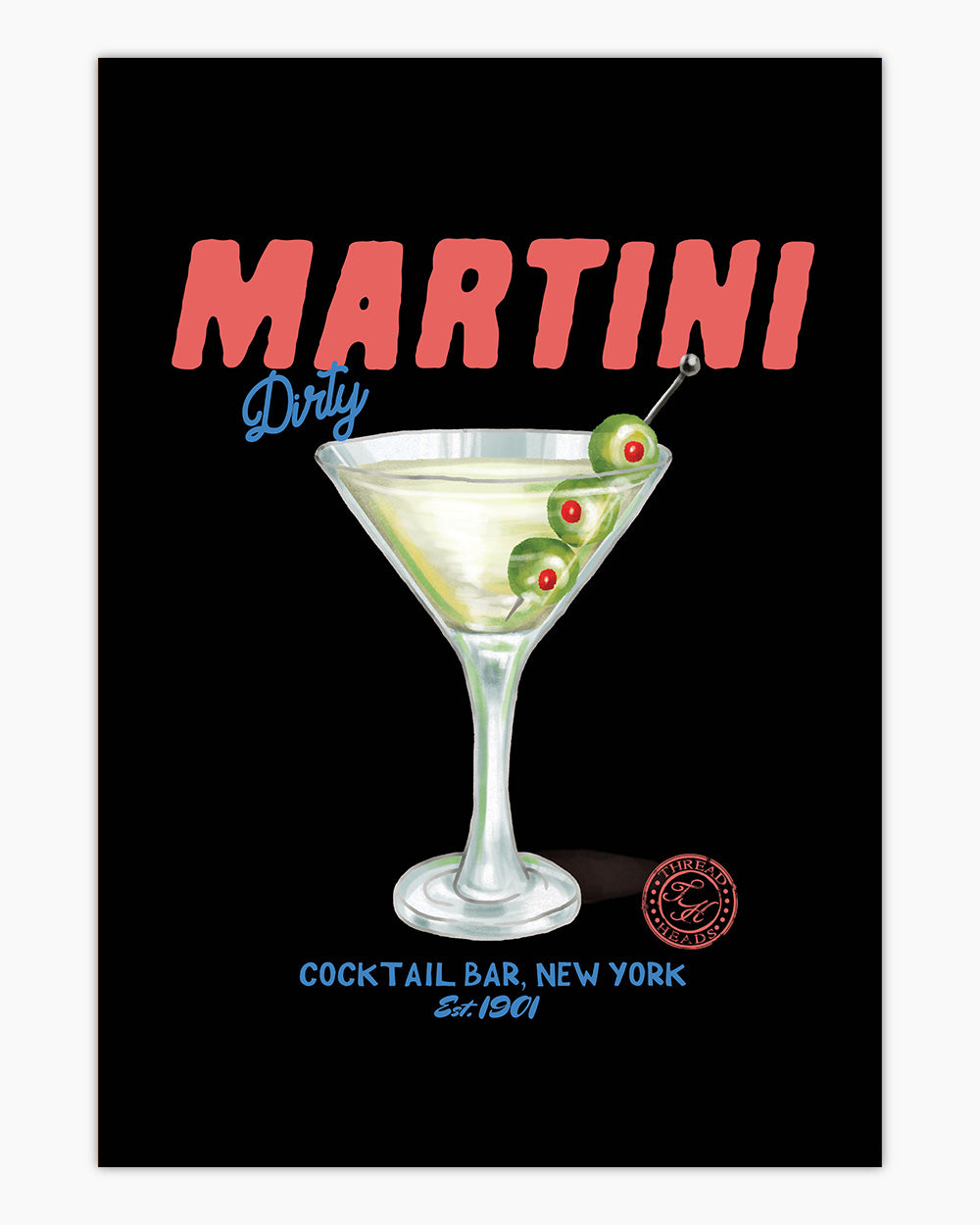 Dirty Martini Art Print Online Australia