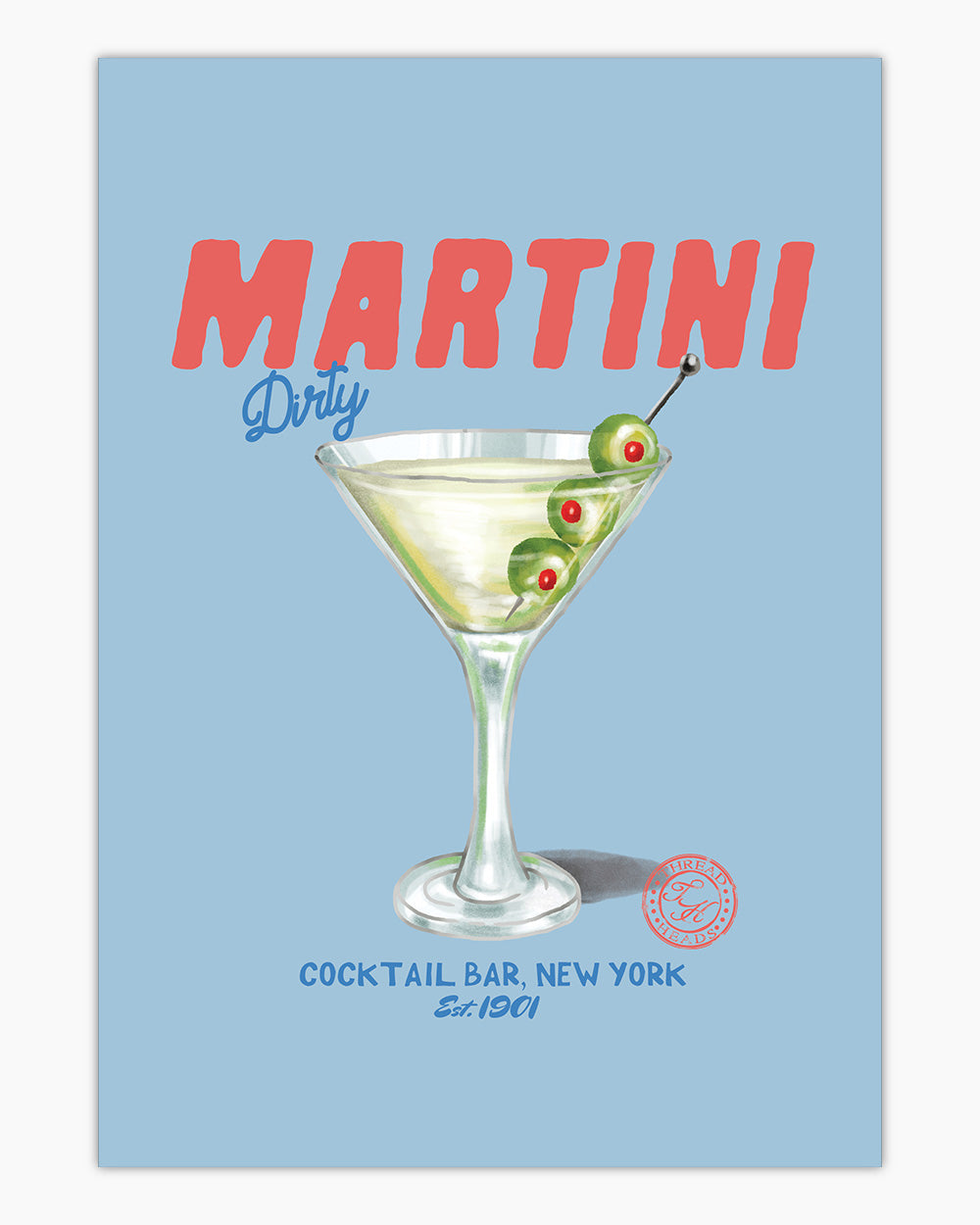 Dirty Martini Art Print Online Australia