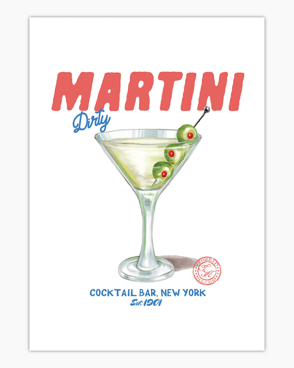 Dirty Martini Art Print Online Australia
