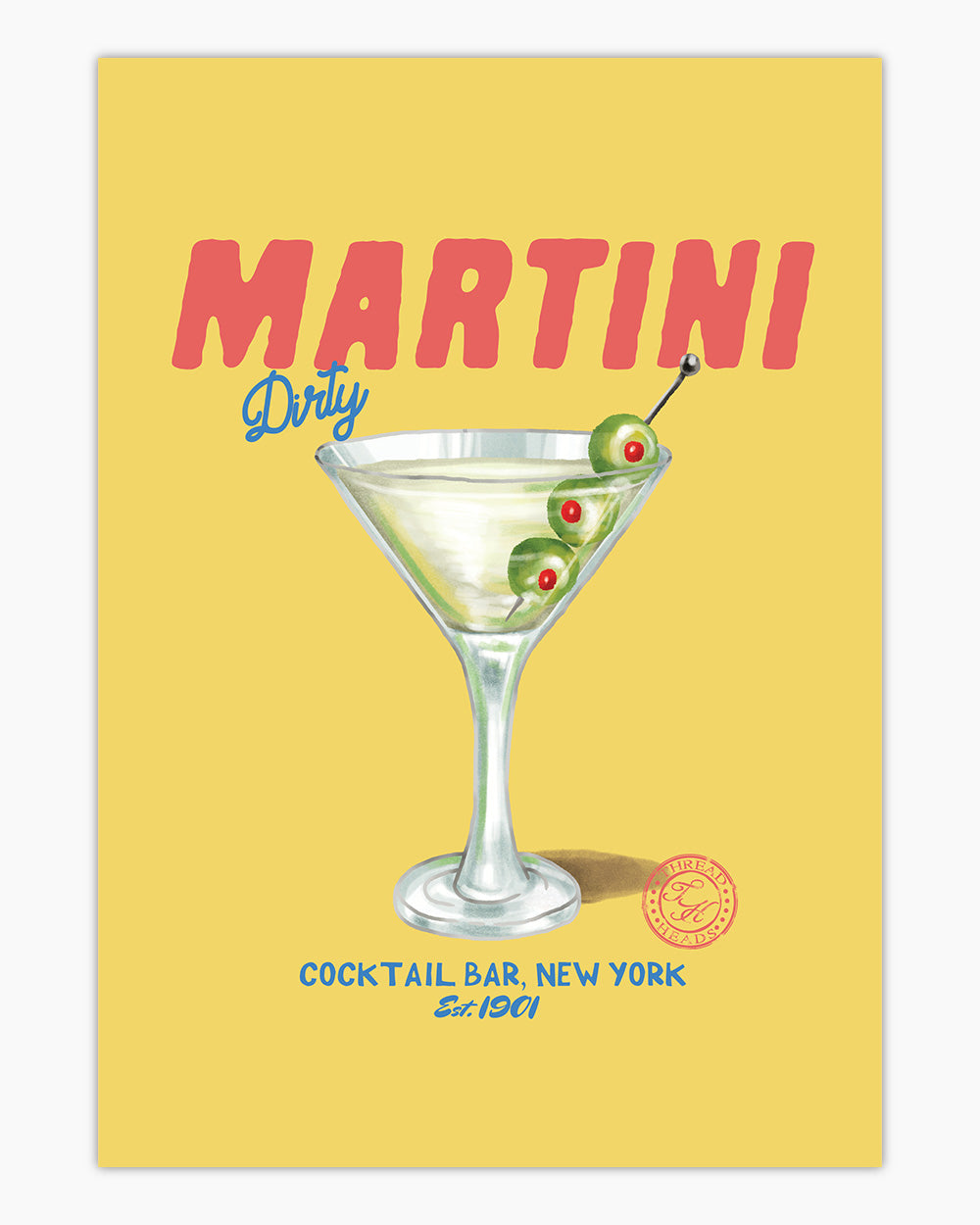 Dirty Martini Art Print Online Australia