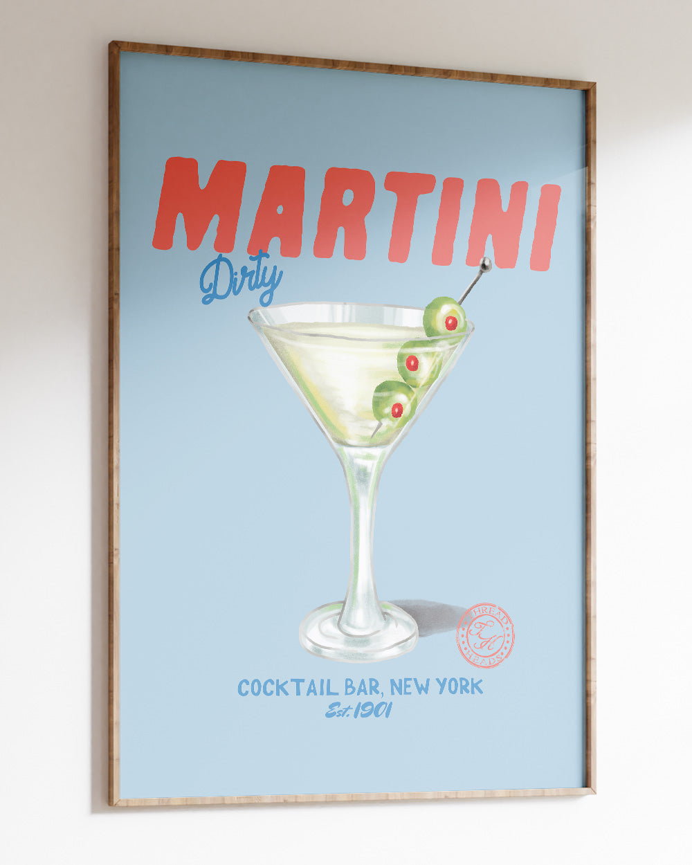 Dirty Martini Art Print Online Australia