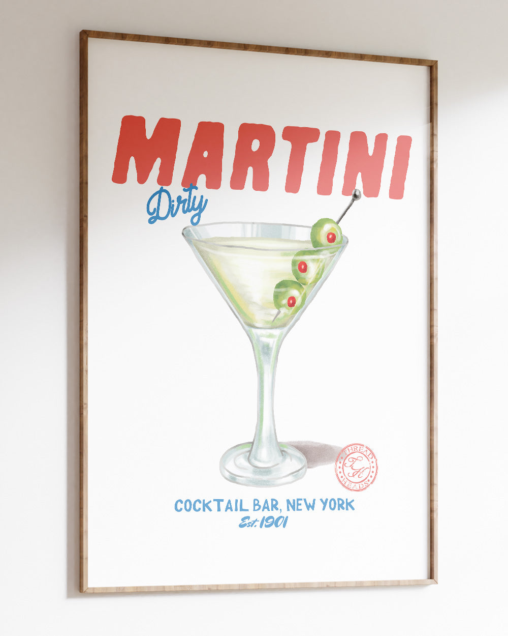 Dirty Martini Art Print Online Australia