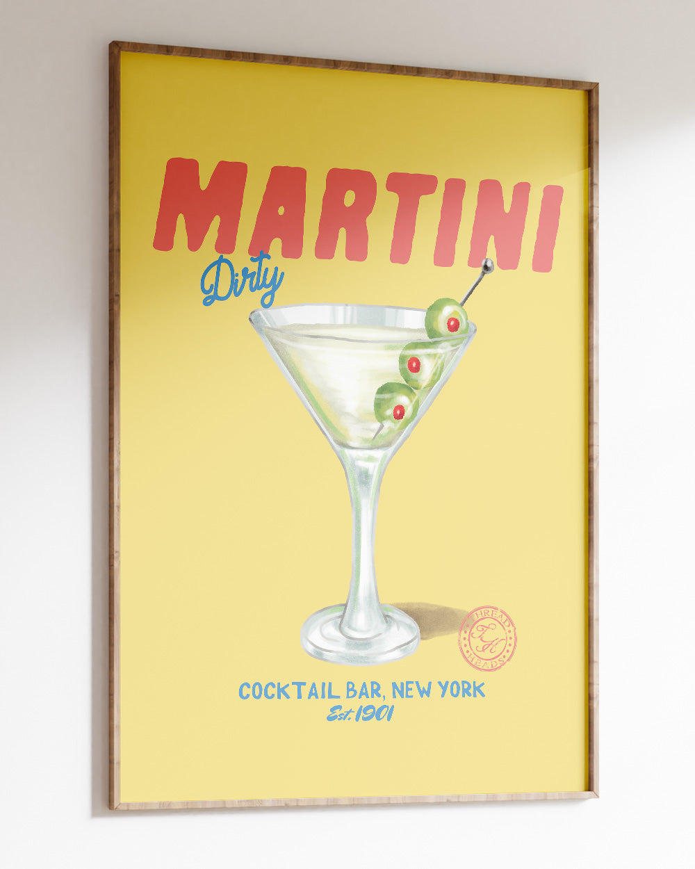Dirty Martini Art Print Online Australia