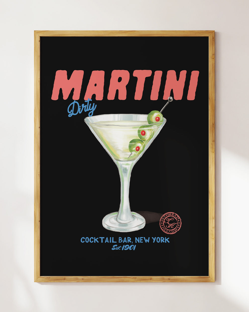 Dirty Martini Art Print Online Australia