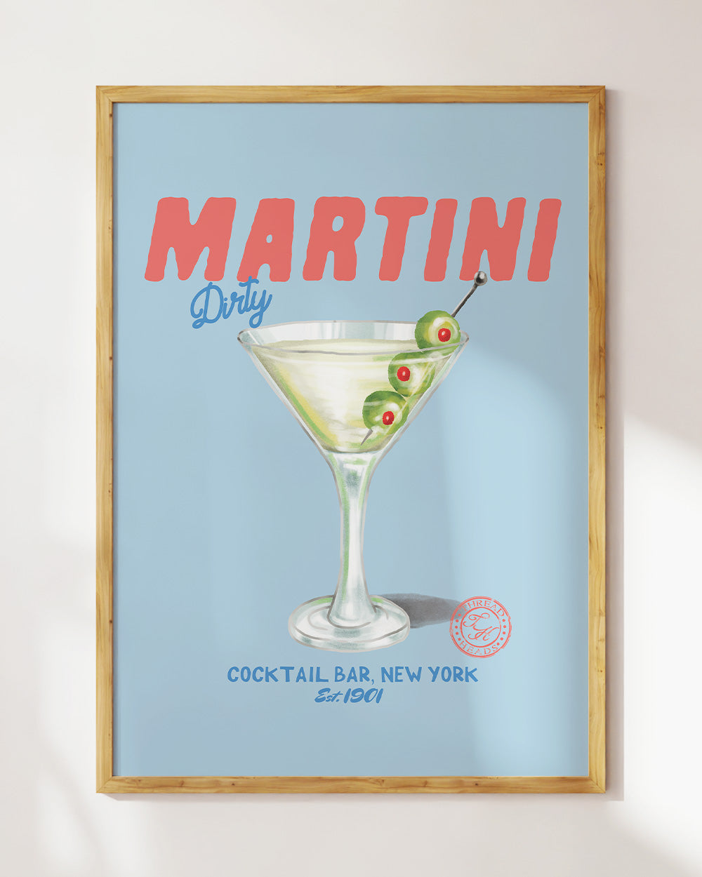 Dirty Martini Art Print Online Australia