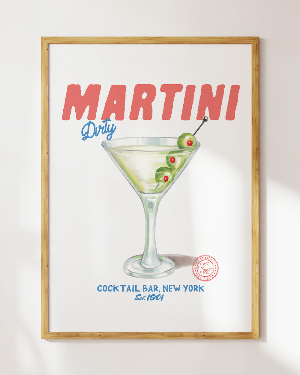 Dirty Martini Art Print Online Australia