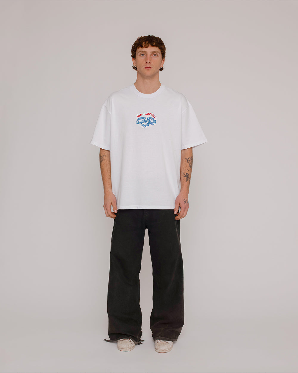 Quiet Luxury Oversized Embroidered Tee