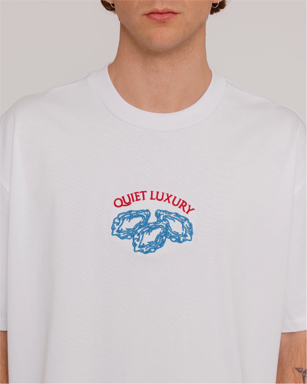 Quiet Luxury Oversized Embroidered Tee