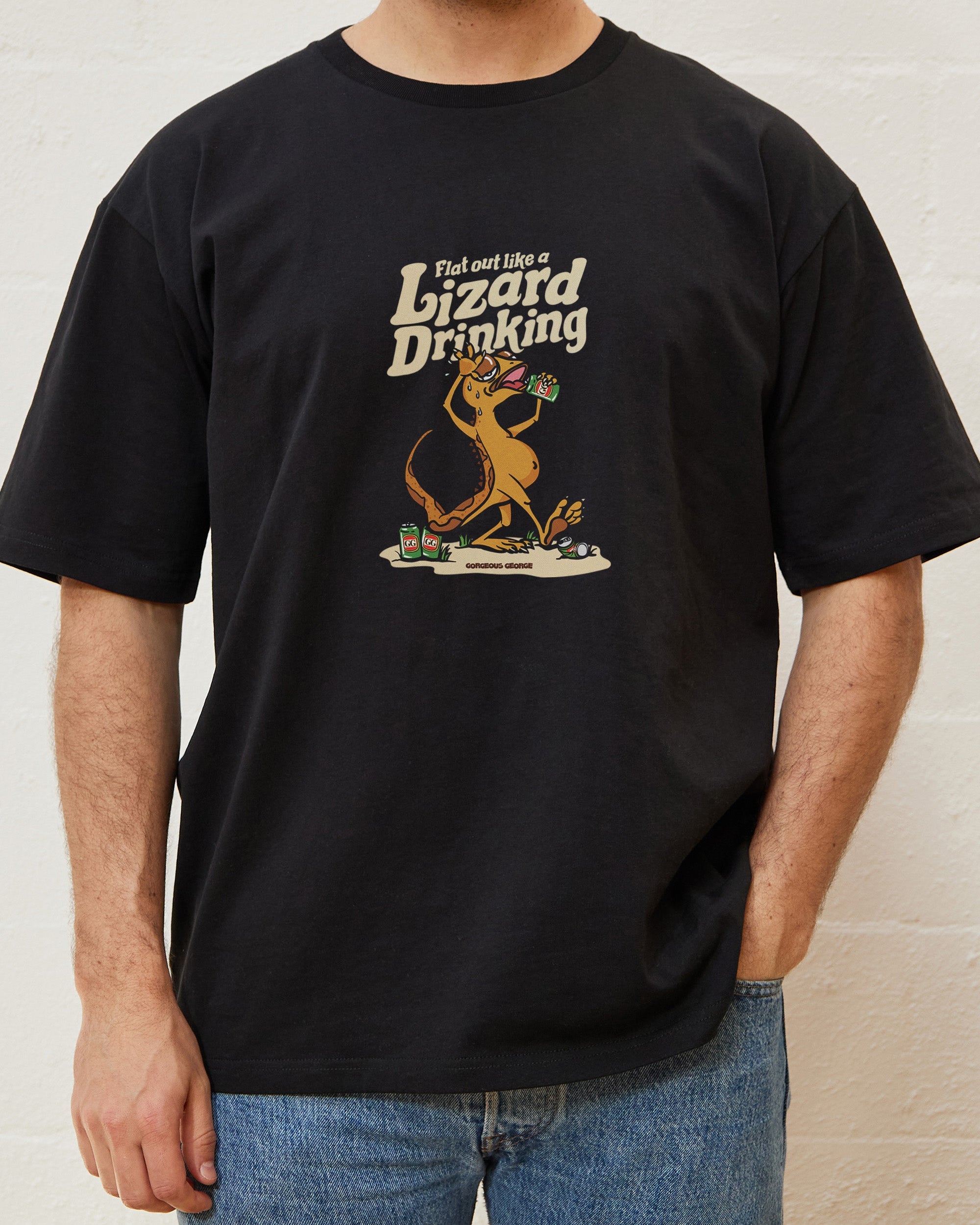 Flat Out Like a Lizard Drinking T-Shirt Australia Online