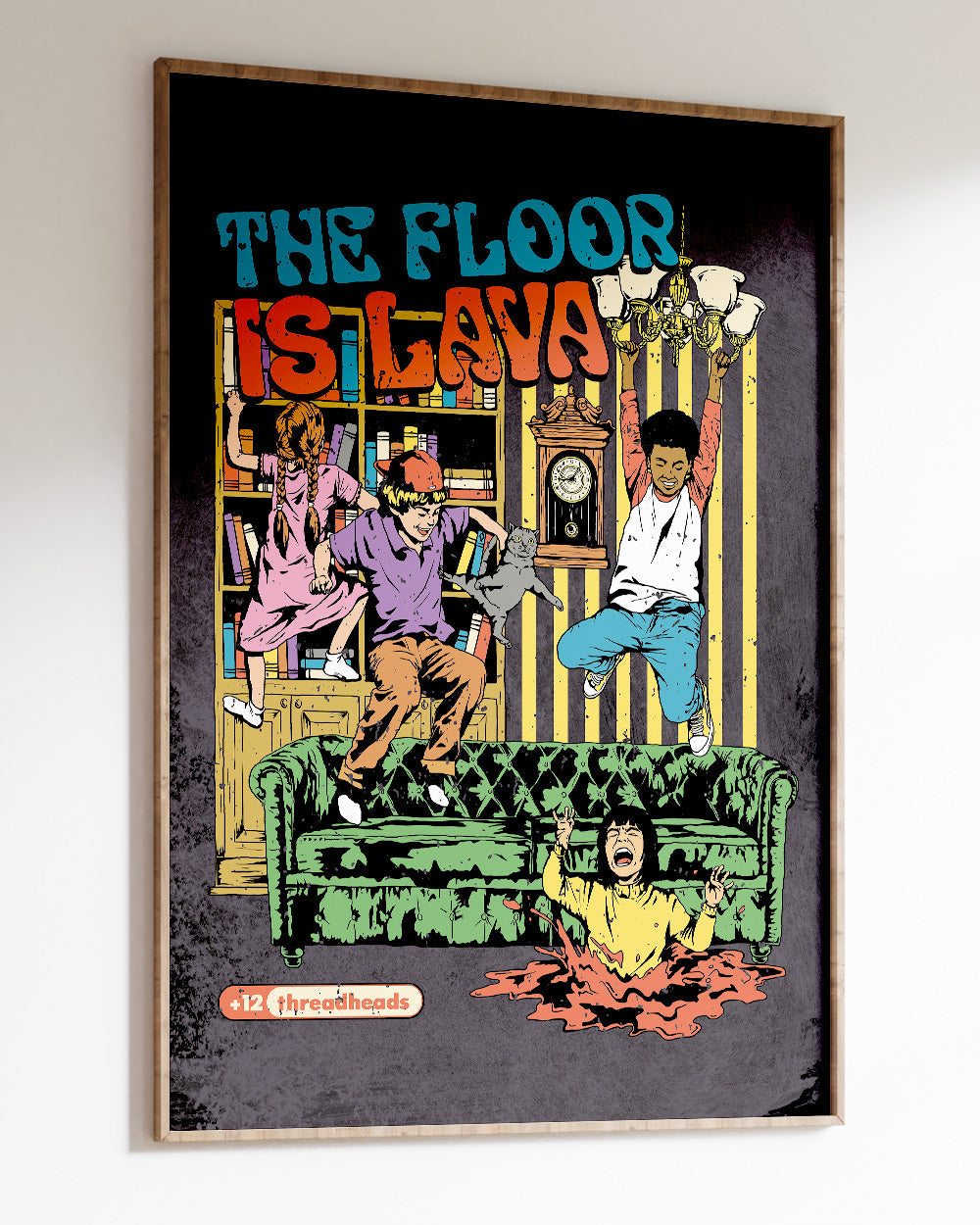 Floor is Lava Art Print #colour_Black