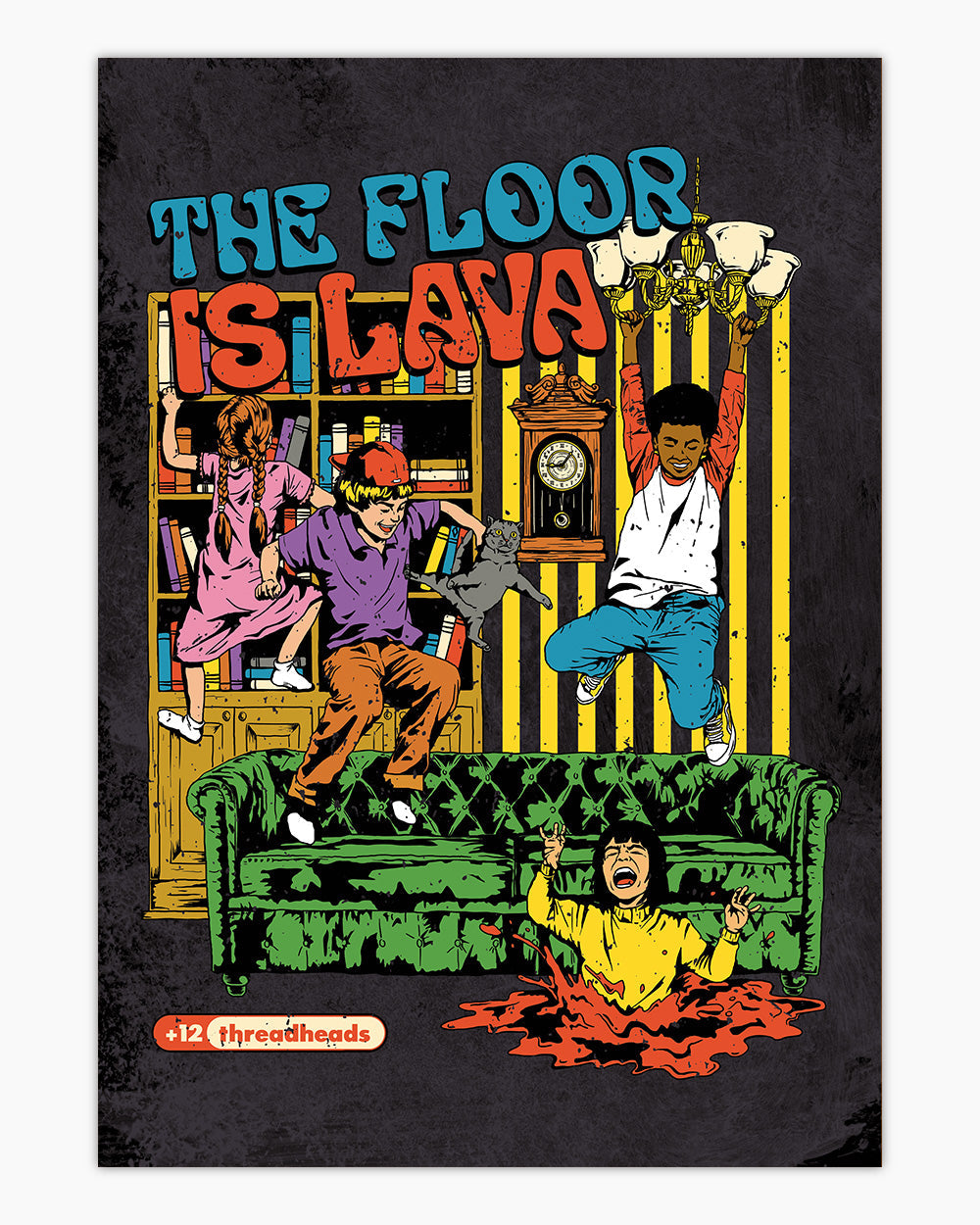 Floor is Lava Art Print #colour_Black