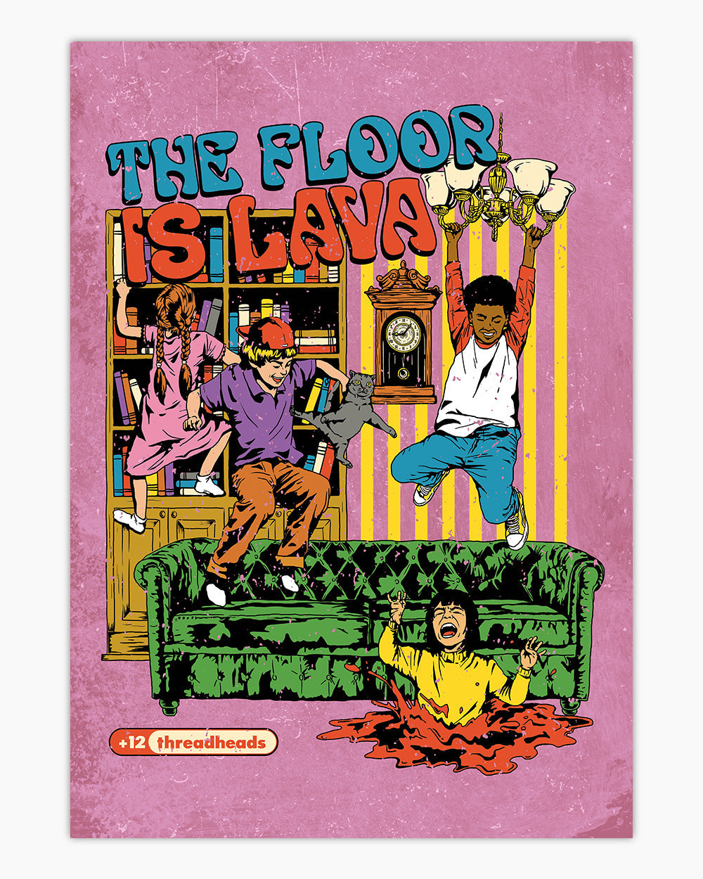 Floor is Lava Art Print #colour_Pink