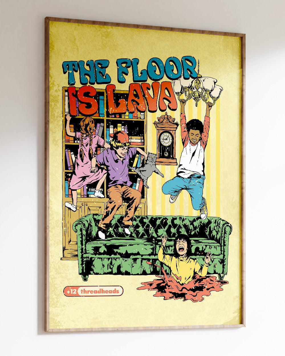 Floor is Lava Art Print #colour_Yellow