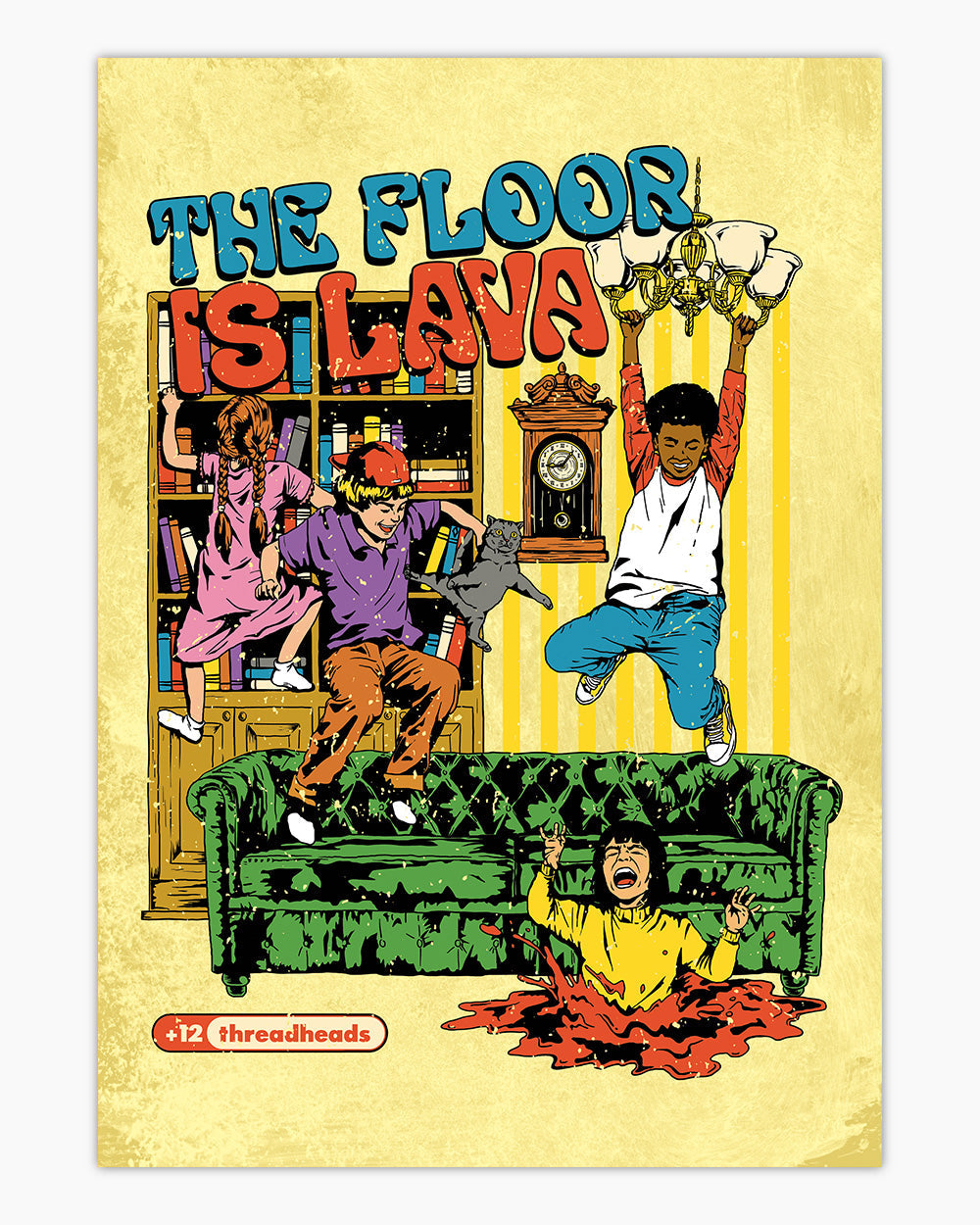 Floor is Lava Art Print #colour_Yellow