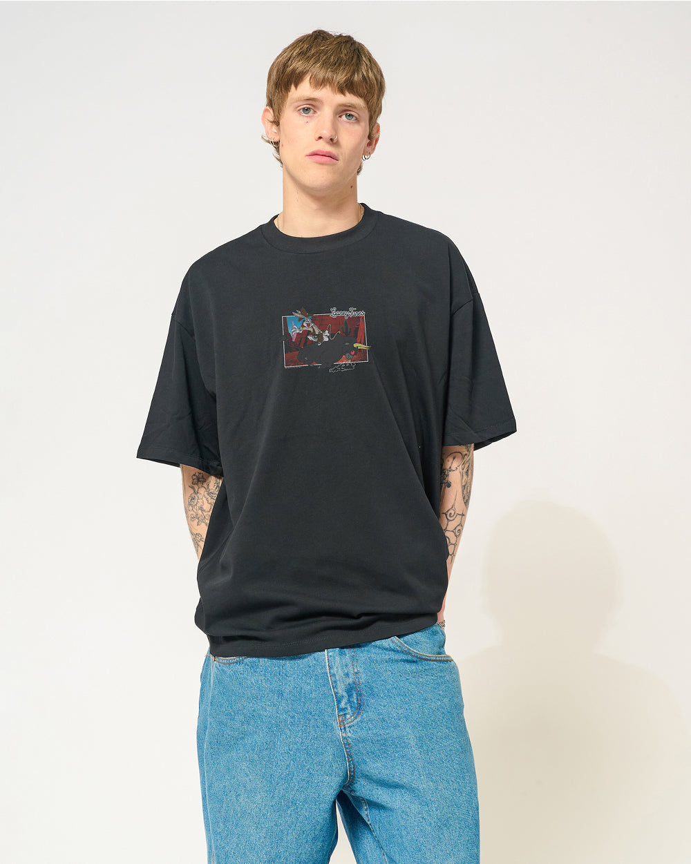 Buckle Up Bugs Oversized Tee Threadheads Australia #colour_black