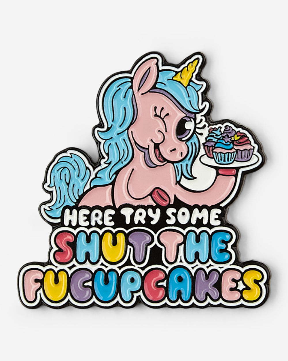 Shut The Fucupcakes Enamel Pin Australia Online