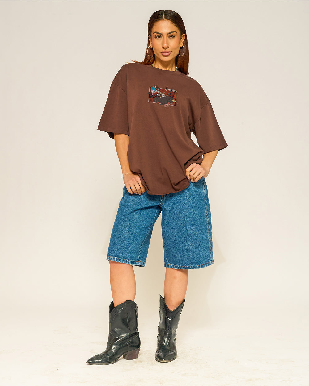 Buckle Up Bugs Oversized Tee Threadheads Australia #colour_brown