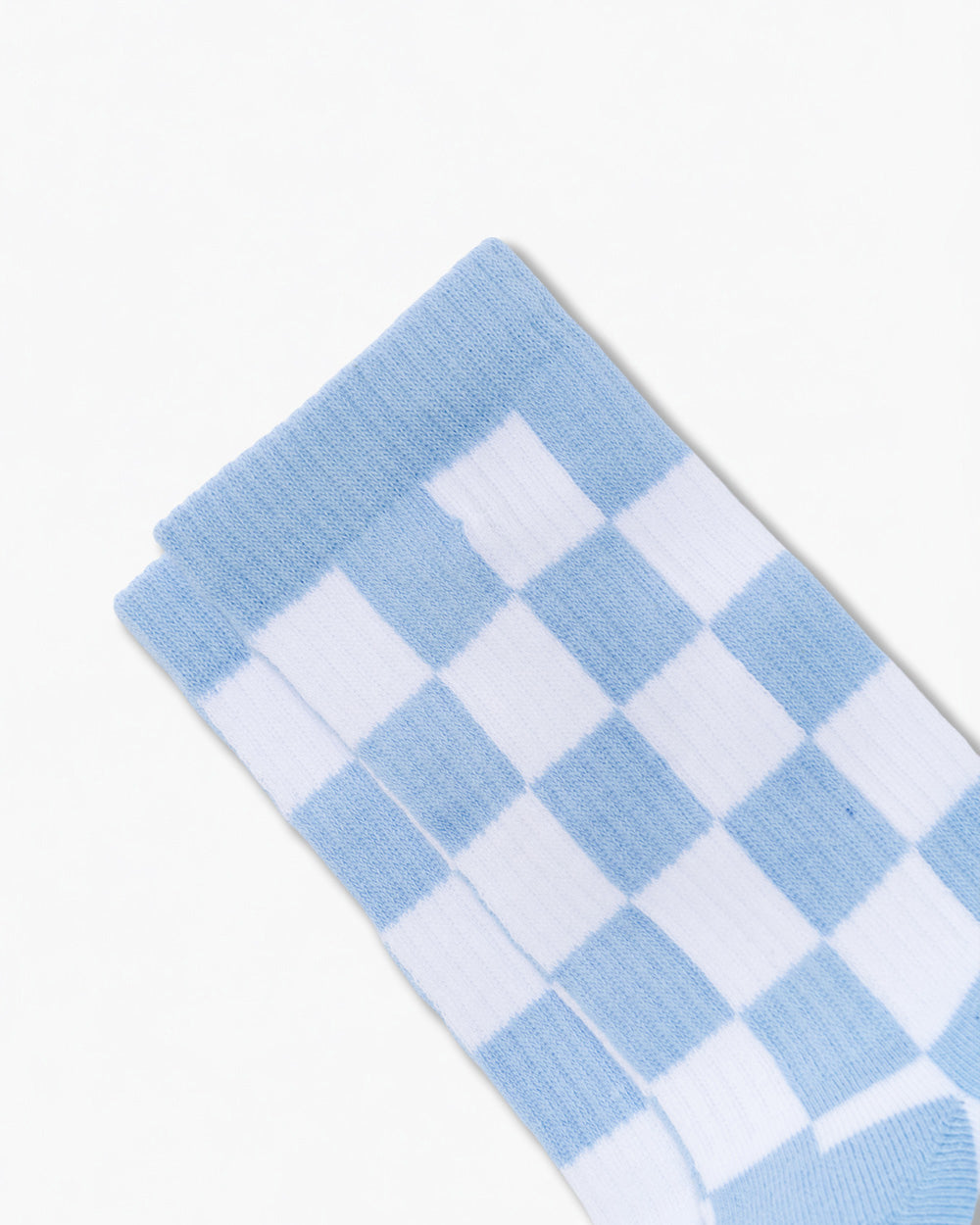 Pale Blue Check Pattern Socks