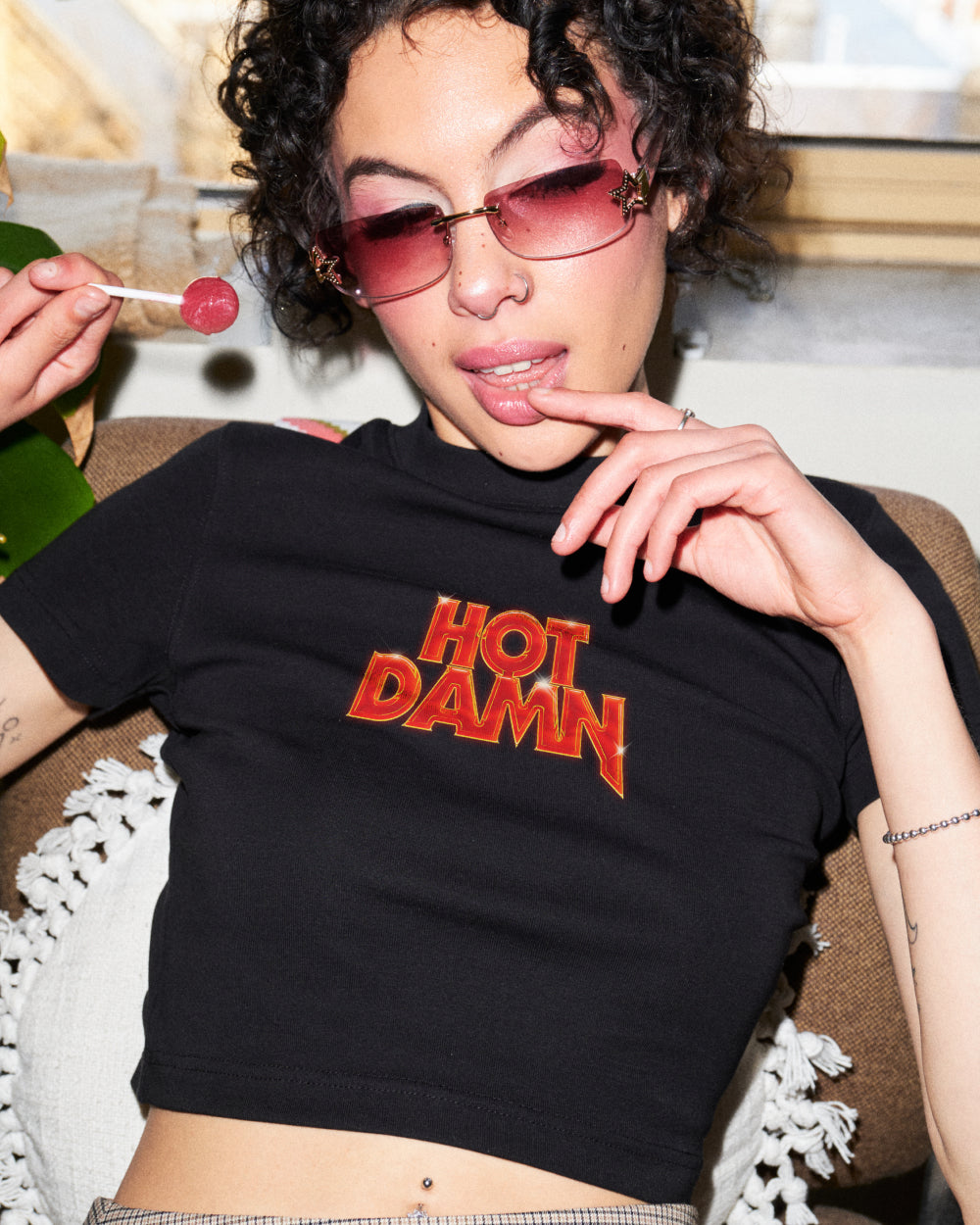 Hot Damn Baby Tee Graphic Baby Tee Australia Online