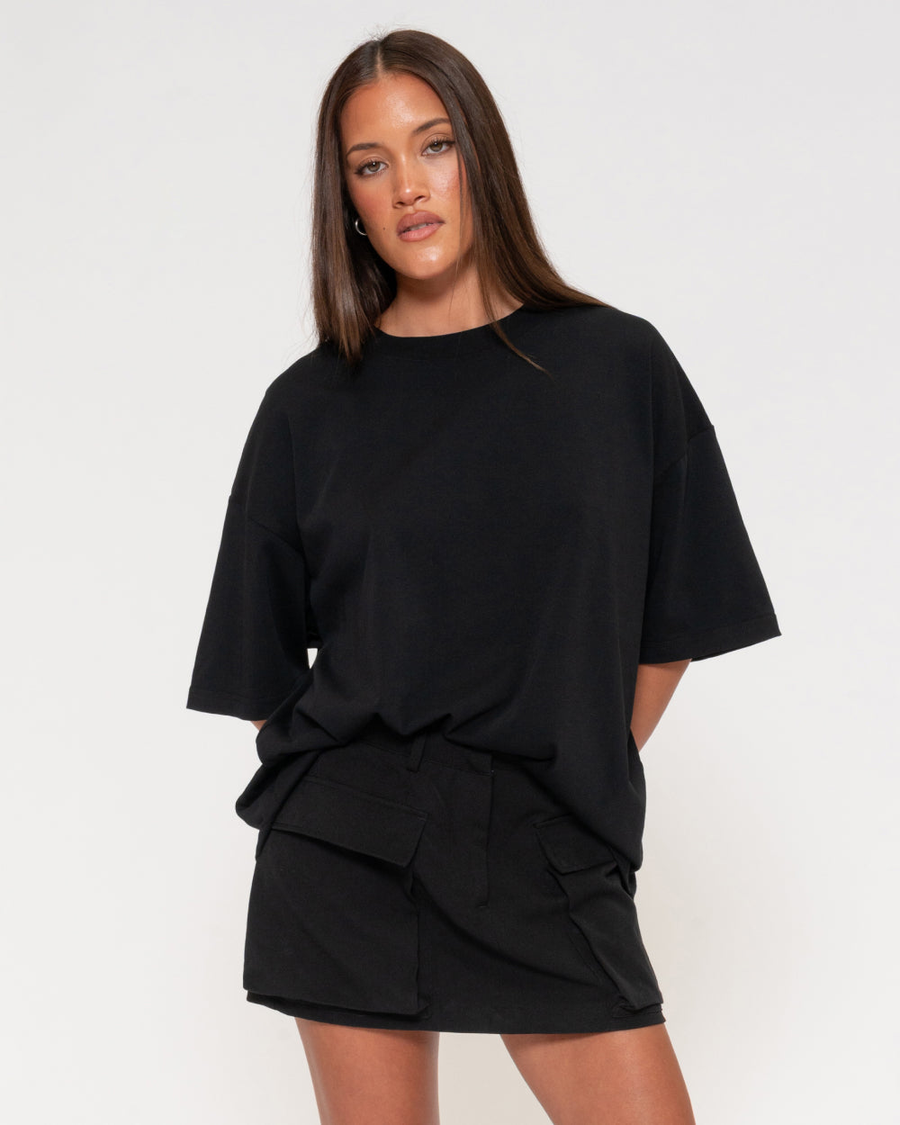 Boxy Crop Tee 5-Pack: Black