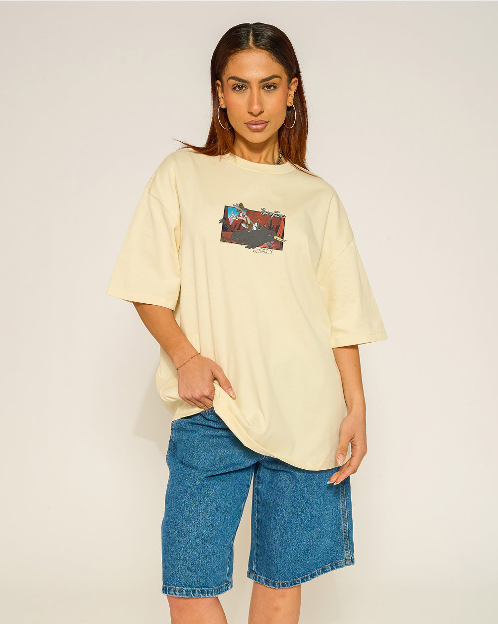 Buckle Up Bugs Oversized Tee Threadheads Australia #colour_natural