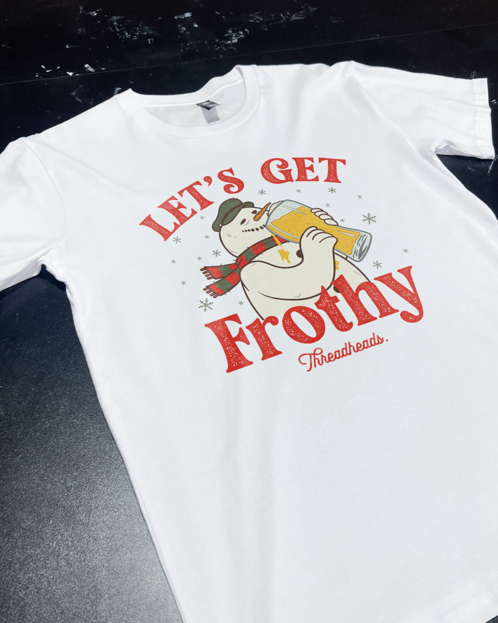 Let's Get Frothy T-Shirt Australia Online #colour_white