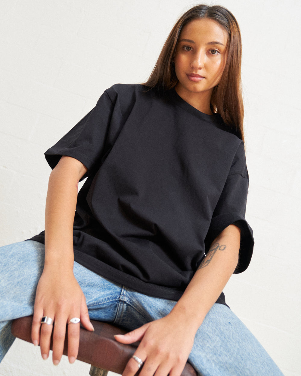Oversized Tee 4 Pack: Black, Natural