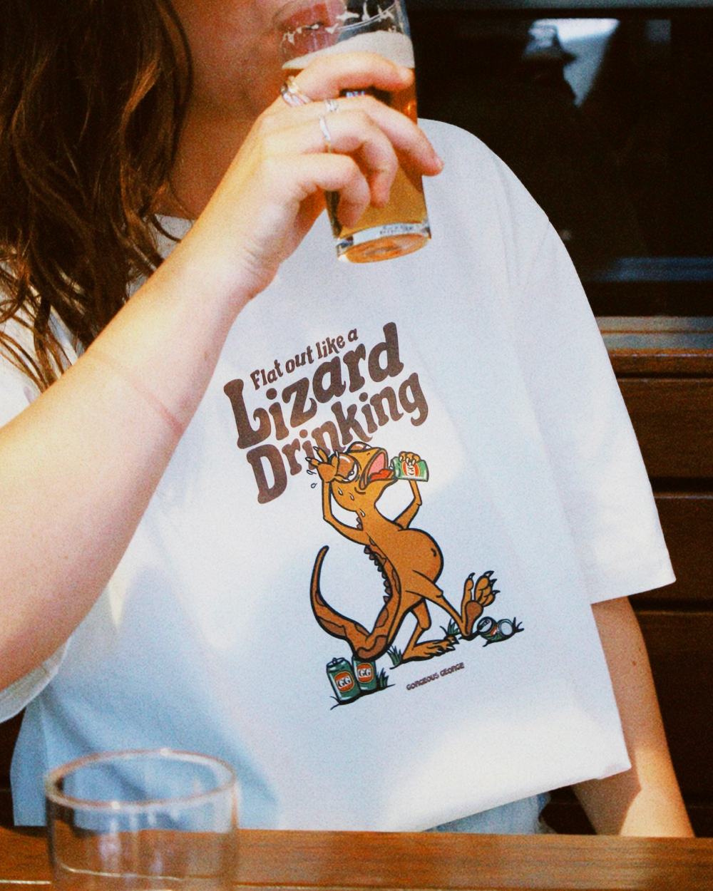 Flat Out Like a Lizard Drinking T-Shirt Australia Online
