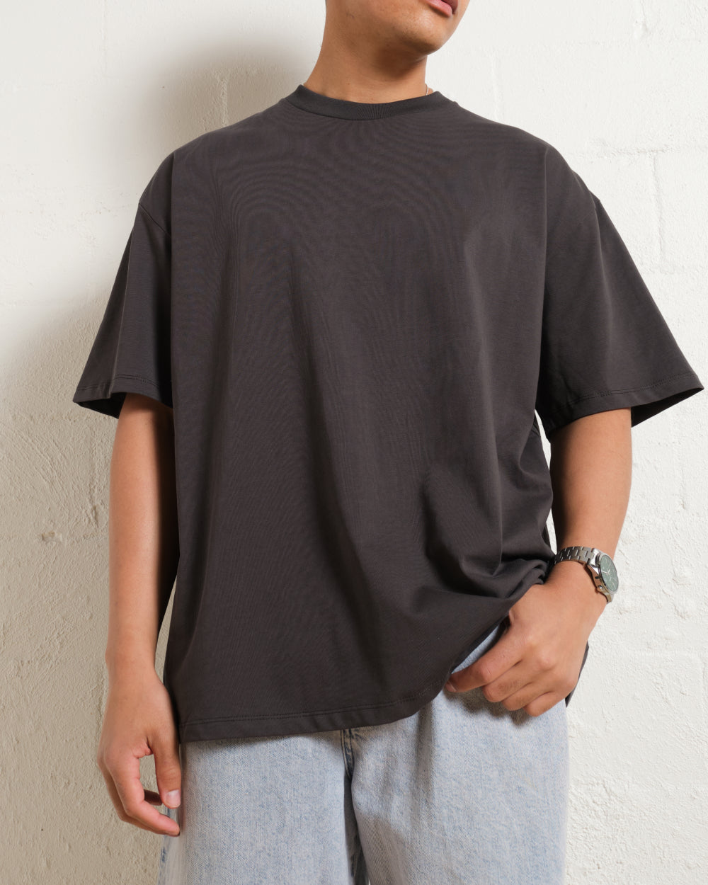 Oversized Tee 4 Pack: Black, Charcoal