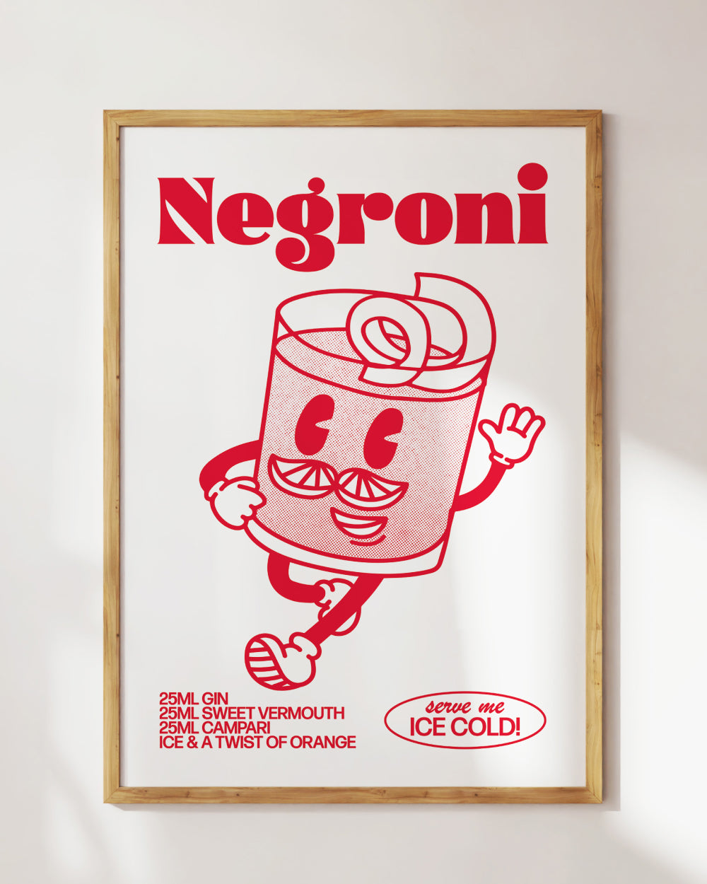 Negroni Art Print #colour_white