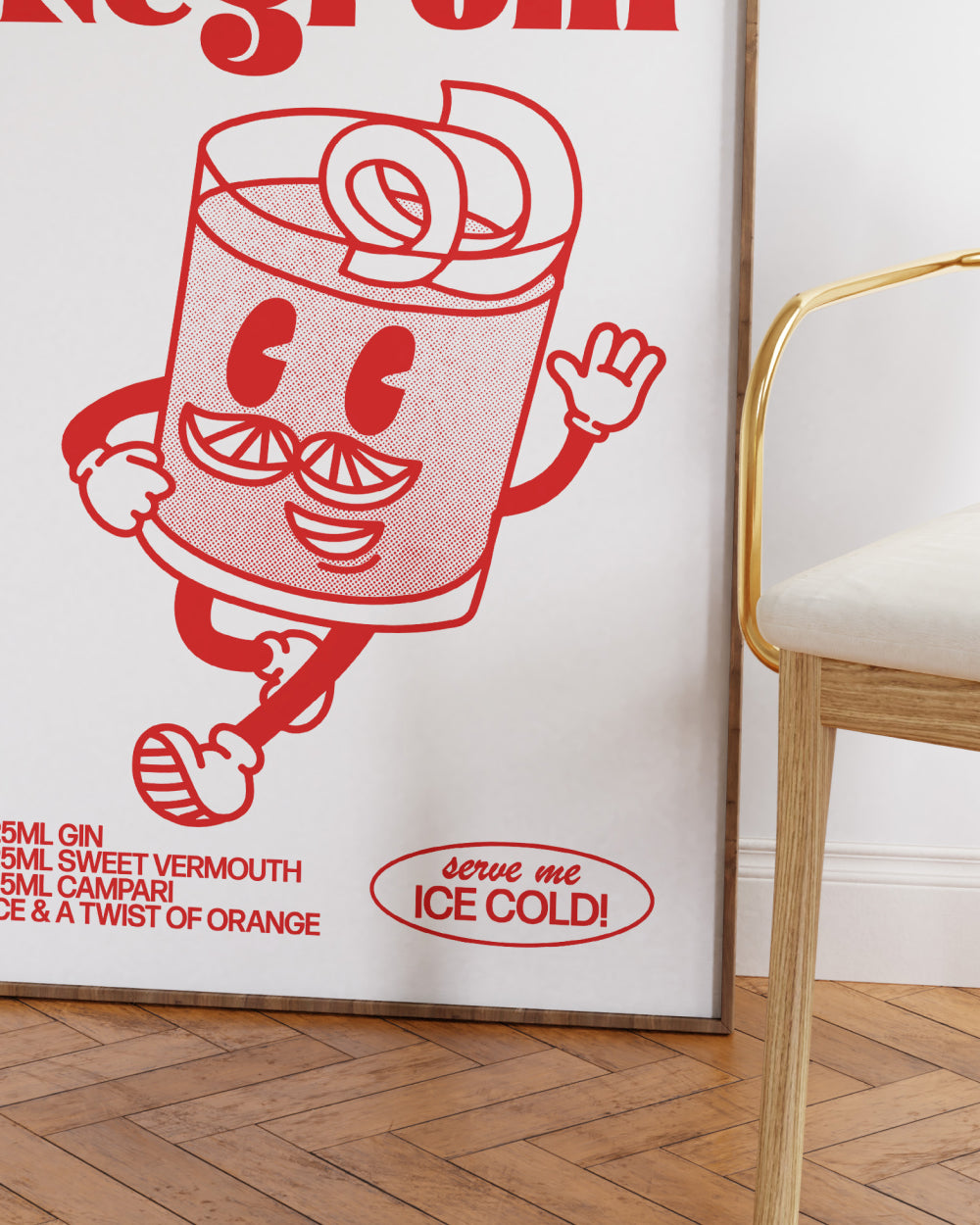 Negroni Art Print #colour_white
