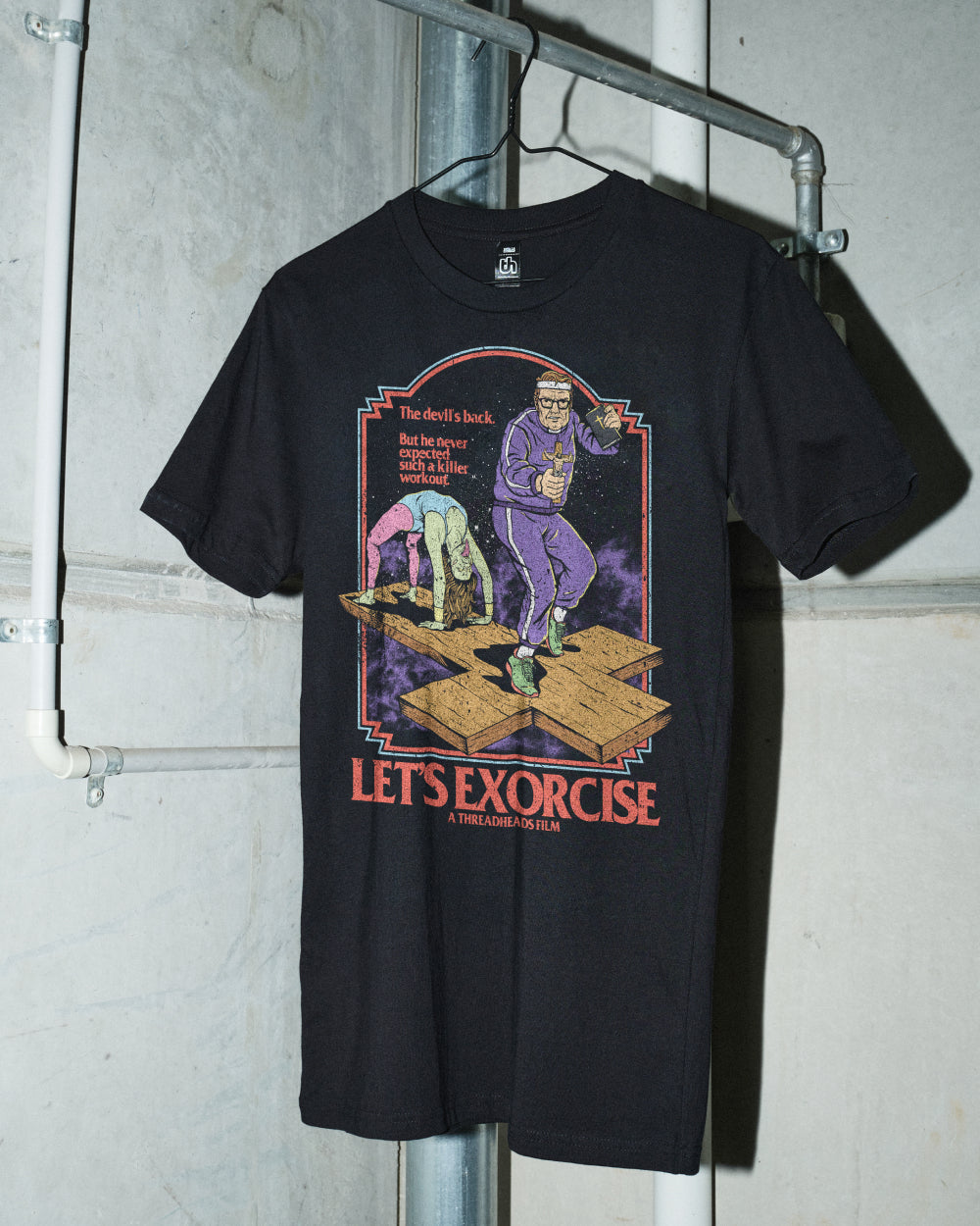 Let's Exorcise T-Shirt Australia Online #colour_black