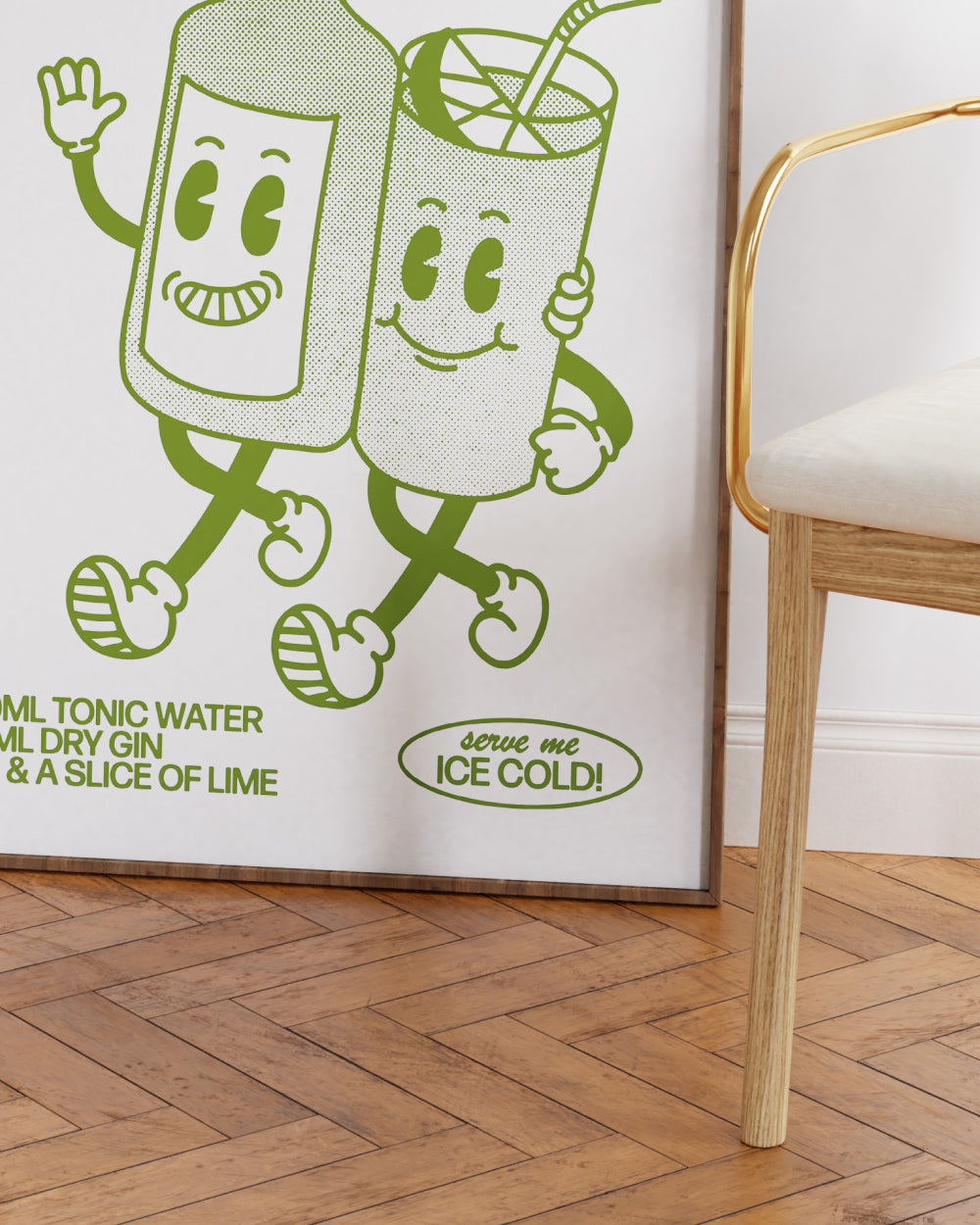 Gin and Tonic Art Print Online Australia #colour_white
