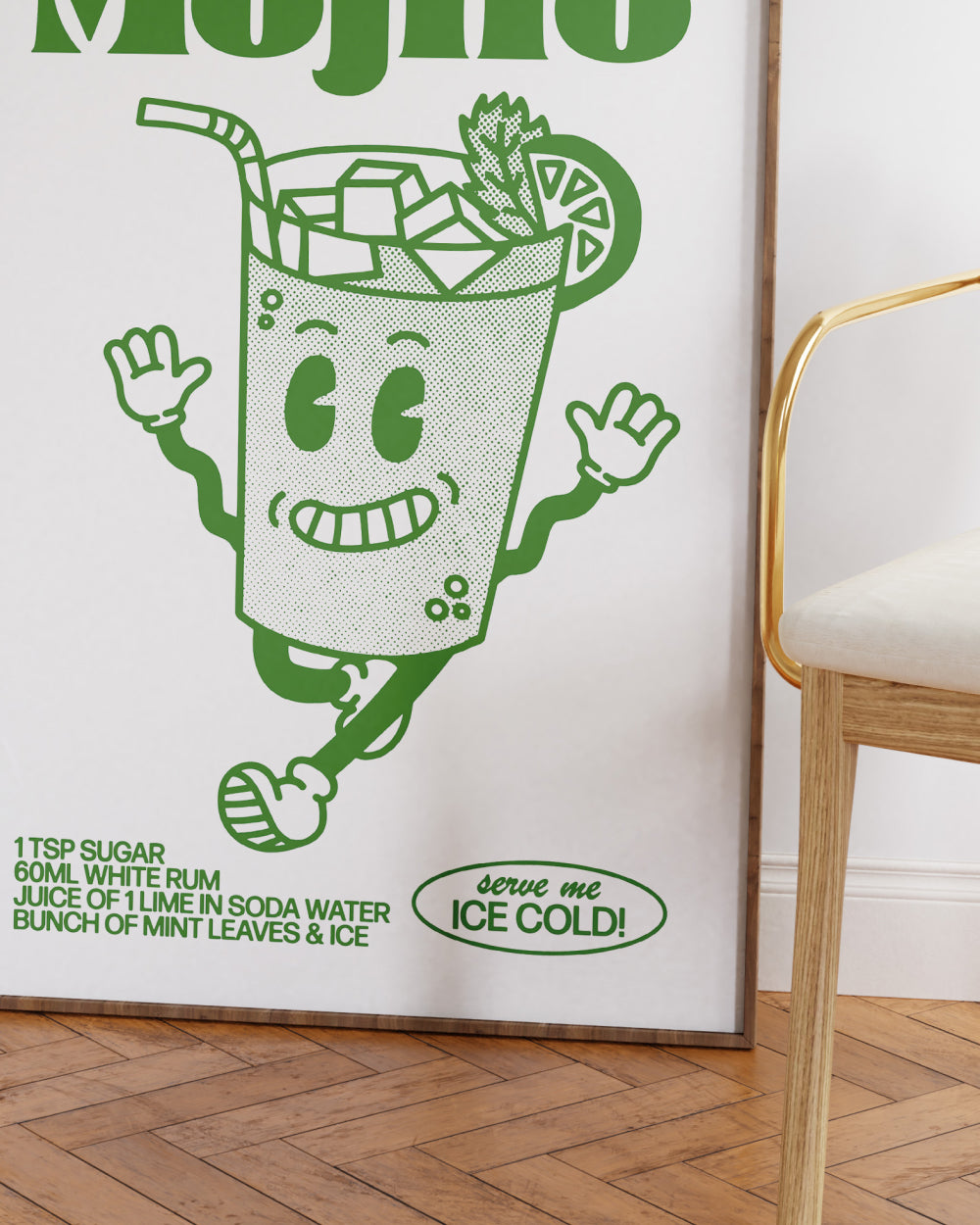 Mojito Art Print Australia Online #colour_white