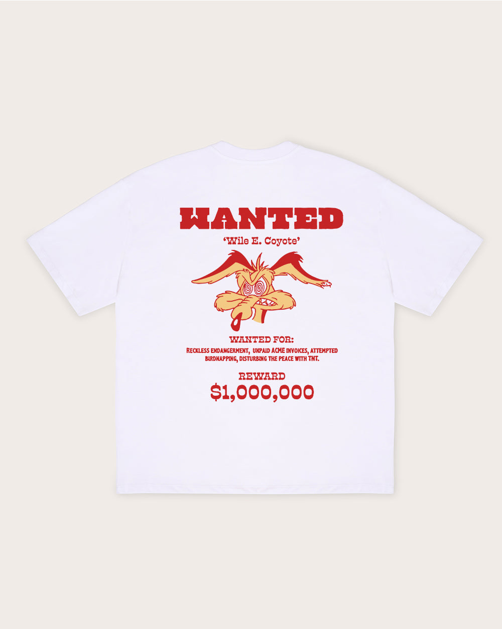 Wanted: Wile E Coyote Oversized Tee