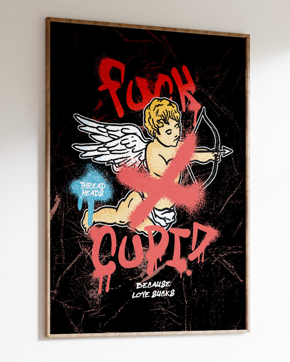 Love Sucks Art Print #colour_Black