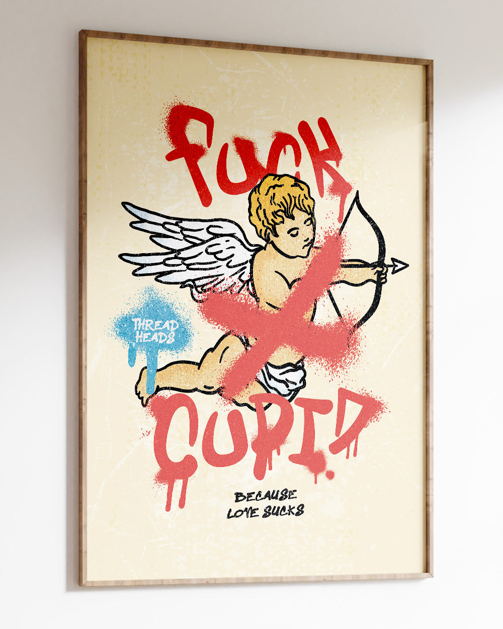 Love Sucks Art Print #colour_Natural