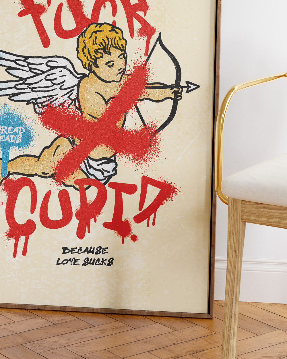 Love Sucks Art Print #colour_Natural