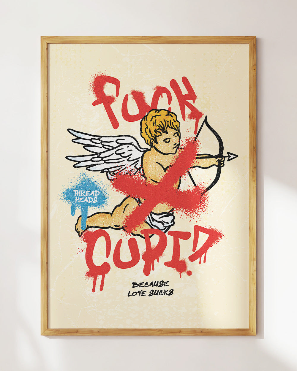 Love Sucks Art Print #colour_Natural