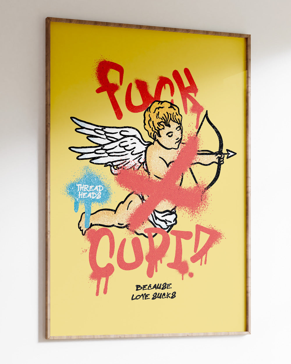 Love Sucks Art Print #colour_Yellow