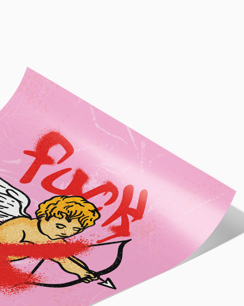 Love Sucks Art Print #colour_Pink